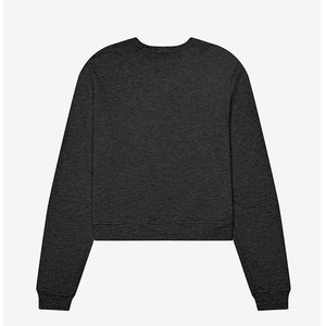 Vente en gros, sweat-shirt ras du cou classique gris foncé chiné pour femme, sweat-shirt ras du cou classique pour femme - Product Image 2