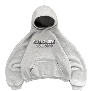 Venta caliente Unisex invierno personalizado 3D Puff impreso poliéster/algodón sudaderas con capucha hombro caído de gran tamaño Boxy Pullover Streetwear - Product Image 6
