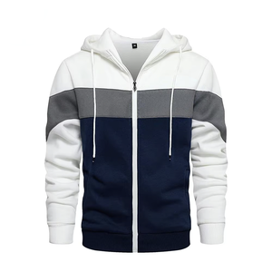 Sudadera con capucha para hombre de otoño invierno XL chaqueta deportiva informal de manga larga con empalme transfronterizo venta lista cálida más sólida - Product Image 3