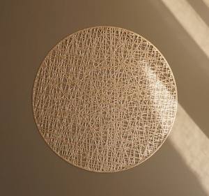 ที่รองจานโลหะสีทองรูปทรงกลมสำหรับตกแต่งในห้องครัวโต๊ะรับประทานอาหารด้านบนของบ้านโรงแรมร้านอาหาร - Product Image 4