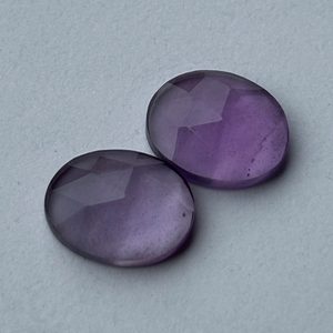 Direct inde fabricant naturel bleu améthyste à facettes ovale dos plat coupe unilatérale poli pierre de bijoux en vrac pour célébré - Product Image 4