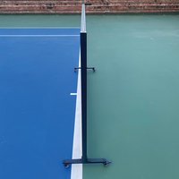 Barrière de pickleball mobile, séparateurs de pickleball en métal, clôture de séparation pour terrain de pickleball avec roues