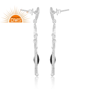 Pendiente colgante de piedras preciosas de ónix negro Natural de plata de ley fina, joyería personalizada para mujer, regalo para ella - Product Image 3