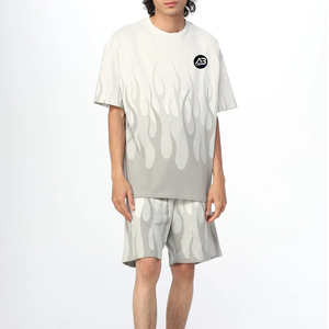 Ensemble court décontracté de sport d'été pour hommes – Qualité supérieure, sur mesure, nouveau style, séchage rapide, en polyester/coton tricoté - Product Image 2