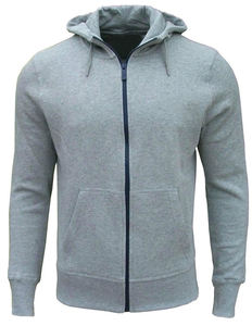 Automne Full Zip Imprimé Motif Pull Polaire À Capuche Tissé Polyester/Coton Tissu Taille Personnalisée Jogging Col Conception - Product Image 1