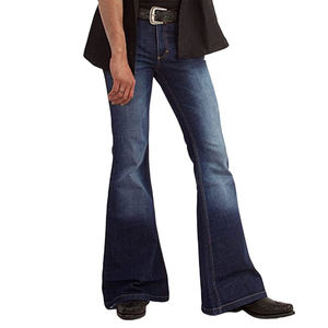 Custom High Street Fashion Gradient Color Denim Pants Slim <b>Flare</b> <b>Jeans</b> - Product Image 4