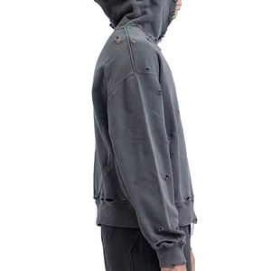 Sudadera con Capucha Personalizada para Hombre CrazyMaker, 100% Algodón, con Estampado DTG, Bordado, Decoración Desgastada, Sudadera con Capucha Moderna - Product Image 2