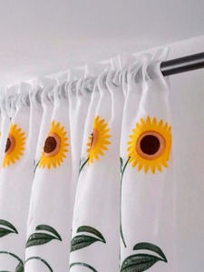 Tende Oscuranti in Poliestere 100% di Alta Qualità con Stampa Girasole Vintage Rustica, Motivo Girasole Giallo per Cucina e Soggiorno - Product Image 4