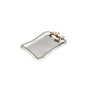 Top Vente Maison Cuisine Accessoire Meilleure Qualité En Métal En Aluminium Plateau Solide Designer Fleur Poignée pour Bonbons Dessert Servir - Product Image 4