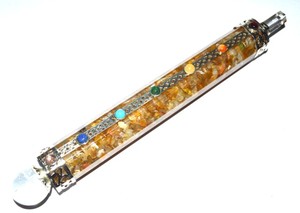 Venta al por Mayor de Cristales de Gemas Naturales Personalizados, Varitas de Ágata de 7 Chakras para Sanación con Orgón, Talladas y Grabadas, Protección EMF, Decoración Fengshui para el Hogar - Product Image 4
