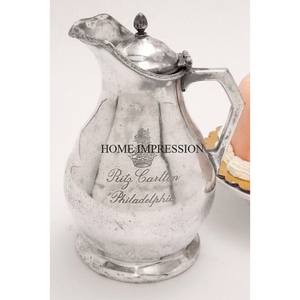 เหยือกไวน์เคลือบเงาสีเงินพร้อมด้ามจับชุบทองดีไซน์คลาสสิกเรียบง่ายดูหรูหรา - Product Image 3