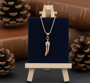 Collar de cadena de eslabones de rodio DE PLATA 925, Animal chapado en oro rosa, uso diario minimalista, regalo de moda de tendencia para Unisex - Product Image 6