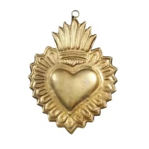 Milagros de Metal con Acabado Antiguo, Sagrado Corazón en Forma de Sol, para Colgar en la Pared, Decorativo - Product Image 6