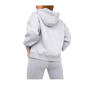 Sudadera con capucha estampada de punto transpirable personalizada para mujer moda de calle de invierno 100% sudaderas con capucha de algodón antiarrugas transpirable - Product Image 3