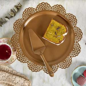 Support à gâteau décoratif de luxe couleur or, idéal pour les fêtes, réceptions et décoration de table de mariage, disponible en gros - Product Image 4