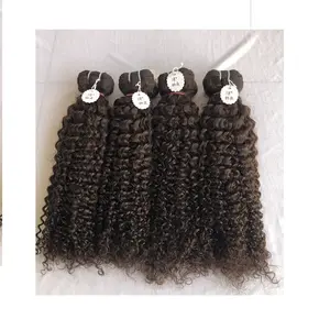 100% Top Quality Cambodian Mink Indian Temple Virgin 18'' Colour #2 Kinky Curly Coloured Bundles Extensions Single Donor Supplie