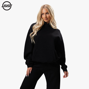 Ensemble de survêtement décontracté pour femme en molleton imperméable et respirant 100 % coton, avec sweat à capuche et pantalon de jogging – Qualité supérieure - Product Image 2