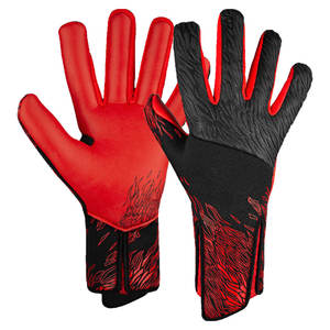 ถุงมือฟุตบอลแบบมืออาชีพปรับแต่งได้2025สำหรับผู้รักษาประตูระบายอากาศได้ถุงมือยางลาเท็กซ์เยอรมันสีแดงจับแน่นหนังสำหรับกลางแจ้ง - Product Image 1
