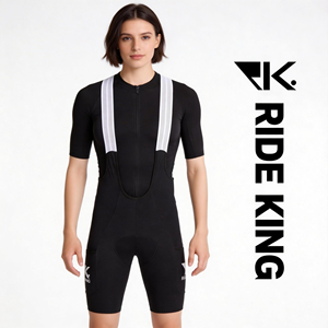 Pantaloncini da Ciclismo Neri da Donna, Compressivi, Traspiranti, Imbottiti, con Cinturino in Rete Riflettente, Abbigliamento per <span class=keywords><strong>MTB</strong></span> e Downhill - Product Image 1