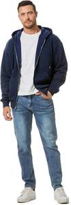 Sweats à capuche décontractés d'hiver pour hommes, couleur unie, coupe régulière 100% coton, vêtements de mode respirants et à séchage rapide de haute qualité - Product Image 6