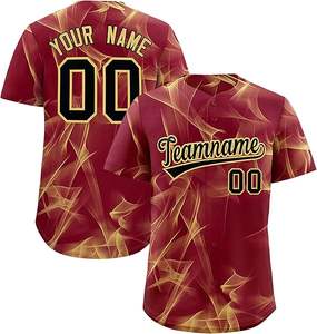 USA Size Blank Baseball Uniform Sweatshirt With Heat Sublimation <b>Printed</b> <b>Mesh</b> Breathable Men's Embroidery Custom Baseball Jersey - Product Image 1