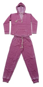 Conjunto de pantalones de dos piezas con capucha de color liso y manga larga para mujer - Product Image 4