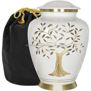 Urna de cremación grande para cenizas humanos, árbol blanco de la vida - Product Image 3