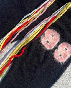 Pantalons de survêtement en mohair pour homme sur mesure, pantalons évasés, pantalons droits en jacquard, pantalons moelleux superposés, style jogger, pantalons tricotés - Product Image 4