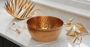 Bol mélangeur rond en métal en cuivre pour salade oeuf battant décoratif et cuisine à des fins de service bol de service en laiton pour bonbons moyen - Product Image 6