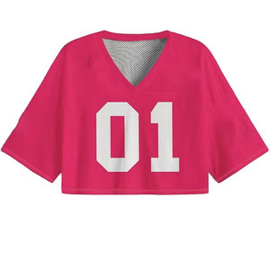 Camisetas cortas de fútbol para mujer, elegantes, de material suave y elástico, adecuadas para actividades deportivas y looks urbanos diarios. - Product Image 1