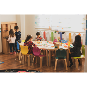 Tabouret de pépinière Montessori en bois durable de haute qualité Chaise pour enfants au design moderne Orange Garantie de 5 ans ENS KIDS COLLECTION Chambre - Product Image 5