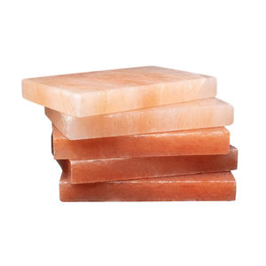 Himalayan Snow White Rock Salt <b>Bricks</b> & Tiles Carved Real Touch Square Shape Love Style Wall Panel for Sauna Room & Spa - Product Image 4