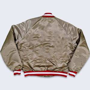 Bombardier en satin de haute qualité personnalisé, veste universitaire de sport pour unisexe, veste Letterman brodée en tissu satiné, veste en satin - Product Image 2