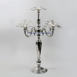 เชิงเทียนโลหะ8แขนสำหรับตกแต่งงานแต่งงานดีไซน์สุดคลาสสิก - Product Image 5