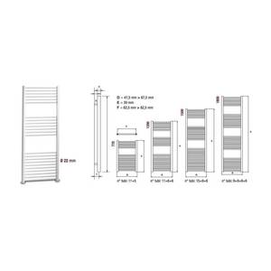 Radiateur blanc Ercos Opera 450 x 1200 mm pour la maison - Product Image 2