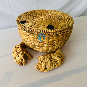 Crabe jacinthe d'eau écologique panier pour enfant panier en osier stockage pour enfants solution de stockage de jouets fabriqués à la main pour les enfants - Product Image 6