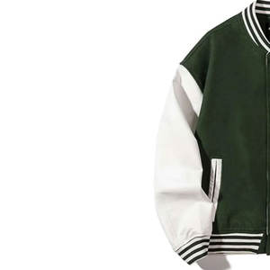 Veste universitaire unisexe de haute qualité, mélange de laine, manches en simili cuir, option de logo personnalisé, broderie personnalisée, équipe, école - Product Image 2