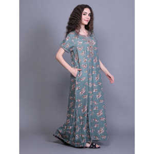 Peignoir 100% Coton Tissé pour Femme avec Poche Latérale Imprimée, Durable, Personnalisable (ODM), Taille Élastique avec Cordon de Serrage pour Familles - Product Image 2