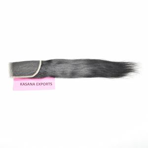 5*5 fermeture cuticule alignée couleur naturelle ondulée non traitée 10 à 36 pouces extensions de cheveux humains brésiliens vierges bruts - Product Image 5