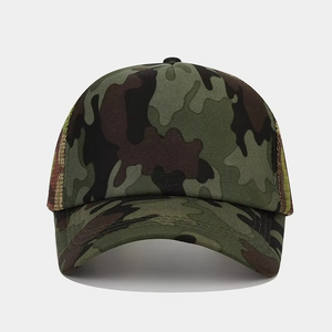 Casquette de camionneur Snapback personnalisée avec design camouflage Chapeau en maille brodé élégant Panneaux en maille Sangle réglable Tissu respirant - Product Image 2