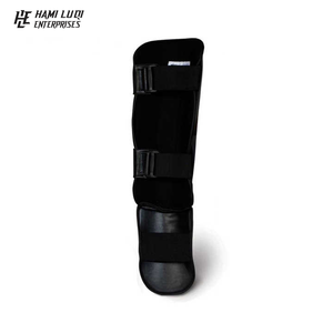 Protège-tibias de boxe en cuir personnalisés en gros, protections de jambes et chauffe-jambes pour arts martiaux - Product Image 3