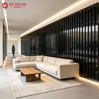 Venta Directa de Fábrica, Panel de Pared Acanalado de Acero Inoxidable 201 304 Dorado para Paredes de TV, Revestimiento Interior, Decoración