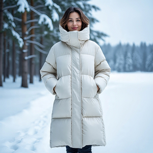 Haute qualité longue bouffante rembourré vestes femmes décontracté Streetwear bouton vers le bas à manches longues matelassé veste bulle pardessus femme - Product Image 1