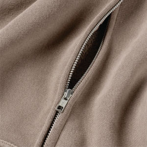 Sudadera con Capucha Deportiva para Hombre, 100% Algodón, de Alta Calidad, Hecha en Pakistán, con Cierre, Tejida, Lisa, Teñida, Resistente al Viento y Transpirable - Product Image 3