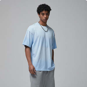 เสื้อยืดผ้าฝ้ายสะพายไหล่ทรงหลวมสำหรับผู้ชายเสื้อยืดพิมพ์ลายกรดสไตล์บอยซี่วินเทจ - Product Image 2