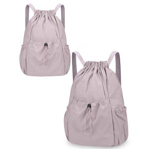 Sac à dos à cordon de couleur unie léger étudiant cartable hommes - Product Image 3