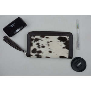 กระเป๋าสตางค์หนังวัวแท้แบบคลาสสิกวินเทจ ทรงสั้น เปิดปิดแบบธรรมดา ซับในโพลีเอสเตอร์ หนังฟอกฝาด - Product Image 2