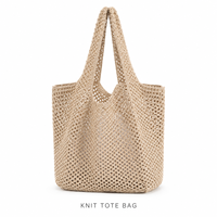 Sac fourre-tout en tricot réutilisable, écologique, tissé pour femmes et hommes, usage quotidien, vente en gros, directement de l'usine, stock disponible, expédition rapide