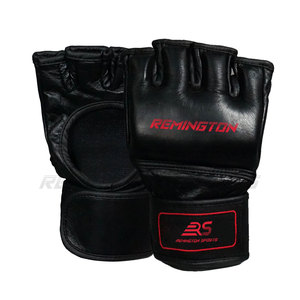 ถุงมือ MMA แบบครึ่งนิ้วระบายอากาศผลิตจากหนังมีลายพิมพ์ออกแบบโลโก้ได้ตามต้องการ - Product Image 6