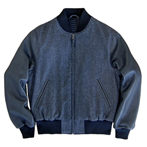 Chaqueta universitaria negra de talla grande con estilo para hombre, recién llegada, prendas de vestir exteriores de lana y cuero con decoración bordada - Product Image 3